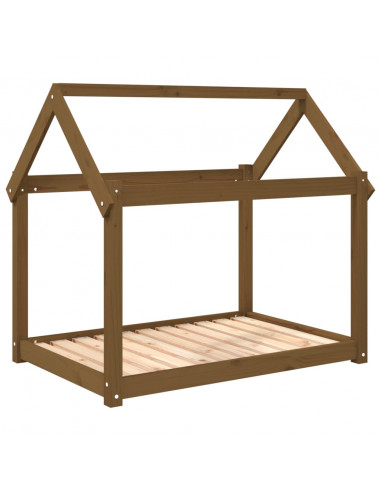 Cuccia per Cani Miele 101x70x90 cm in Legno Massello di Pino