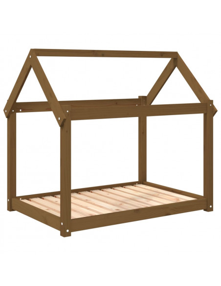 Cuccia per Cani Miele 101x70x90 cm in Legno Massello di Pino