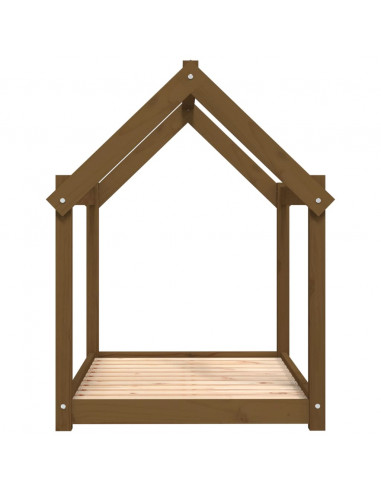 Cuccia per Cani Miele 101x70x90 cm in Legno Massello di Pino