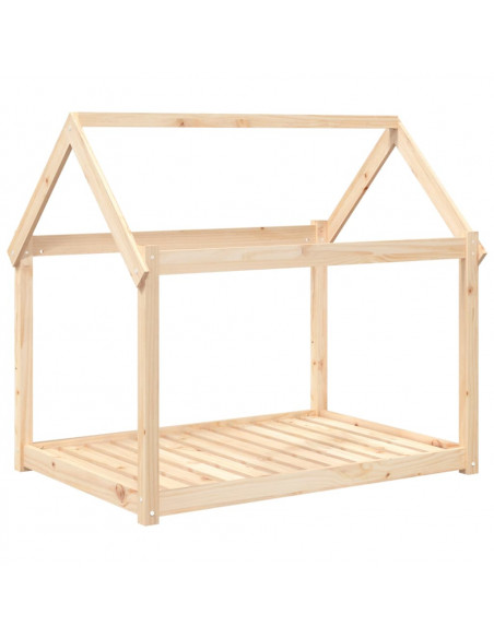 Cuccia per Cani 111x80x100 cm in Legno Massello di Pino