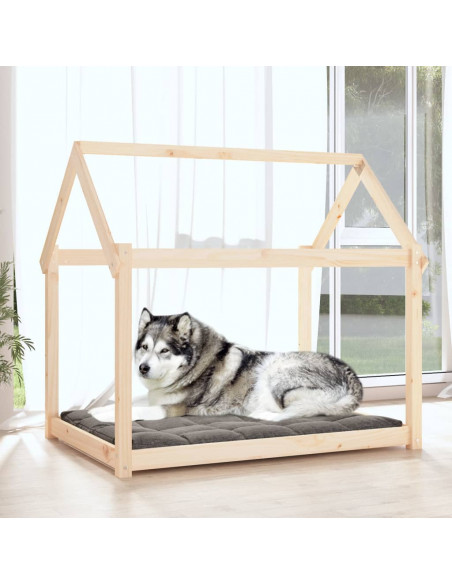 Cuccia per Cani 111x80x100 cm in Legno Massello di Pino