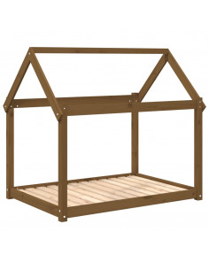 Cuccia per Cani Miele 111x80x100 cm in Legno Massello di Pino 2