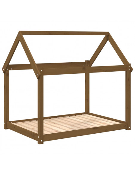 Cuccia per Cani Miele 111x80x100 cm in Legno Massello di Pino