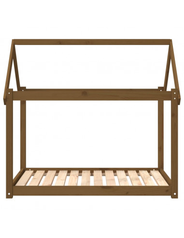 Cuccia per Cani Miele 111x80x100 cm in Legno Massello di Pino