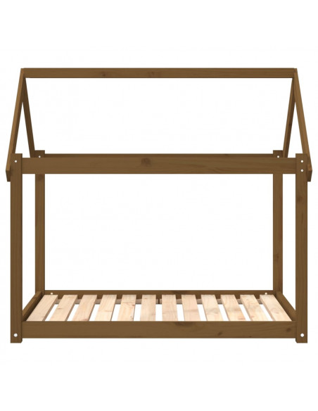 Cuccia per Cani Miele 111x80x100 cm in Legno Massello di Pino