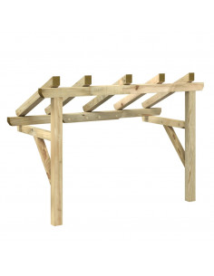 Tettoia per Porta d'Ingresso 150x100x100 cm in Legno di Pino