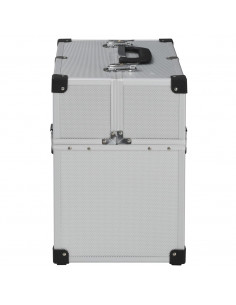 Valigetta per Attrezzi 38x22,5x34 cm Argento in Alluminio