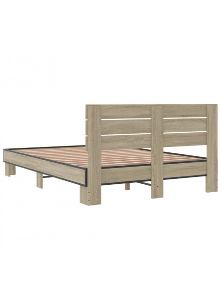 Giroletto Rovere Sonoma 135x190 cm in Legno Multistrato Metallo