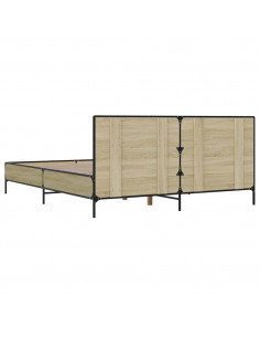 Giroletto Rovere Sonoma 135x190 cm in Legno Multistrato Metallo