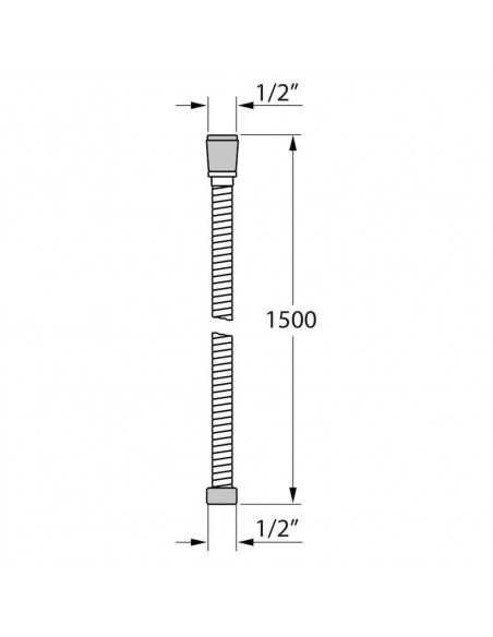 Tiger Tubo per Doccia Ultrahose 150 cm Nero