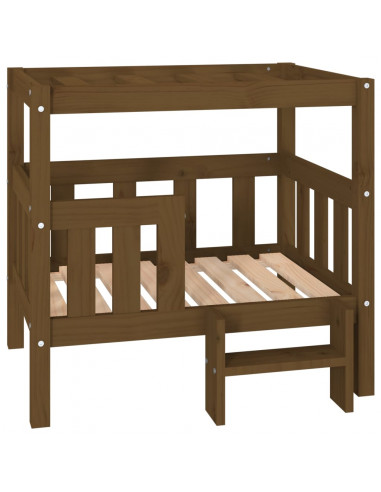 Cuccia per Cani Miele 75,5x63,5x70 cm in Legno Massello di Pino