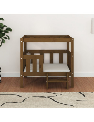 Cuccia per Cani Miele 75,5x63,5x70 cm in Legno Massello di Pino