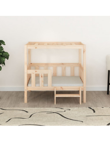 Cuccia per Cani 95,5x73,5x90 cm in Legno Massello di Pino