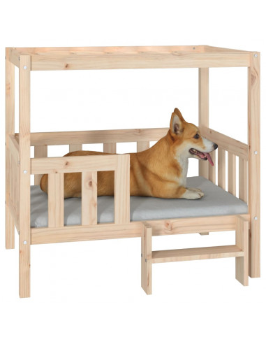 Cuccia per Cani 95,5x73,5x90 cm in Legno Massello di Pino