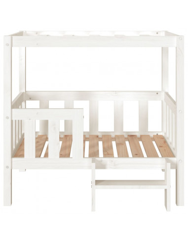 Cuccia per Cani Bianco 95,5x73,5x90cm in Legno Massello di Pino