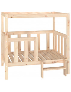 Cuccia per Cani 105,5x83,5x100 cm in Legno Massello di Pino 2