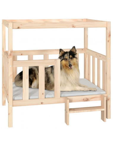 Cuccia per Cani 105,5x83,5x100 cm in Legno Massello di Pino