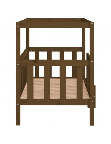 Cuccia per Cani Miele 105,5x83,5x100 cm Legno Massello di Pino