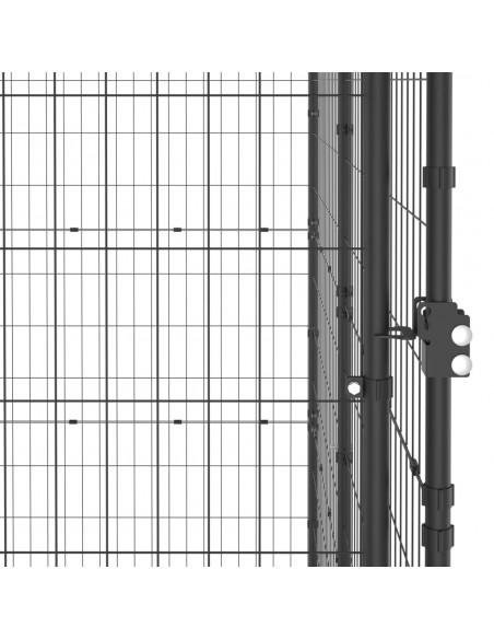 Gabbia per Cani da Esterno in Acciaio 110x220x180 cm