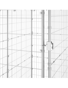 Gabbia per Cani da Esterno in Acciaio con Tetto 110x220x180 cm