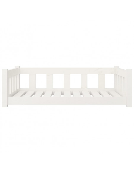 Cuccia per Cani Bianca 95,5x65,5x28 cm Legno Massello di Pino