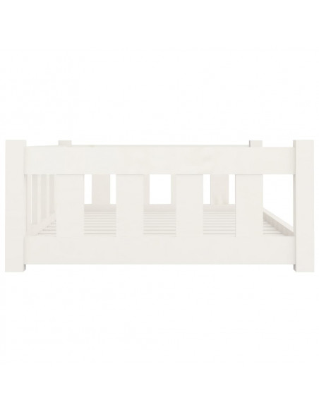 Cuccia per Cani Bianca 95,5x65,5x28 cm Legno Massello di Pino
