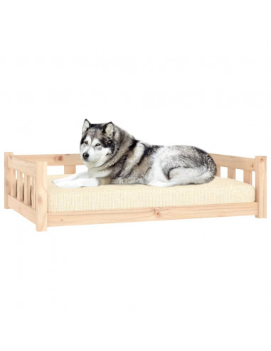 Cuccia per Cani 105,5x75,5x28 cm in Legno Massello di Pino
