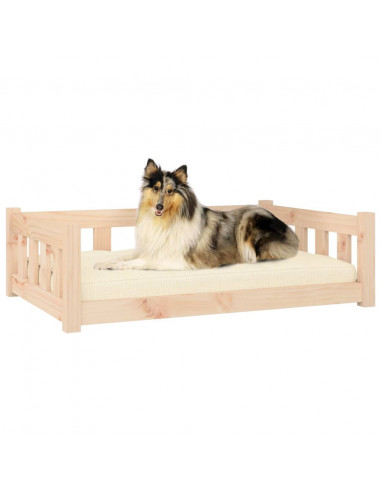 Cuccia per Cani 95,5x65,5x28 cm in Legno Massello di Pino