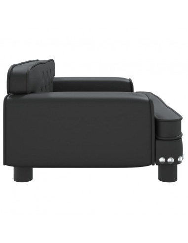 Lettino per Cani Nero 70x45x30 cm in Similpelle