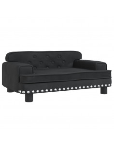 Lettino per Cani Nero 70x45x30 cm in Velluto