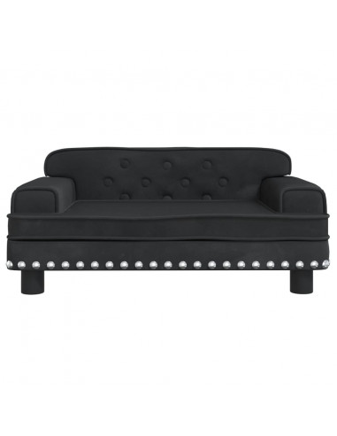 Lettino per Cani Nero 70x45x30 cm in Velluto