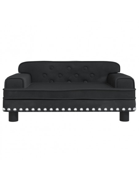 Lettino per Cani Nero 70x45x30 cm in Velluto