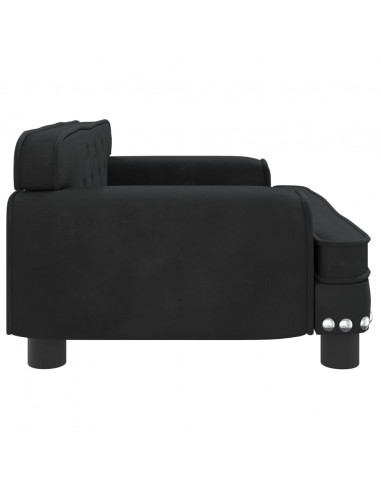 Lettino per Cani Nero 70x45x30 cm in Velluto