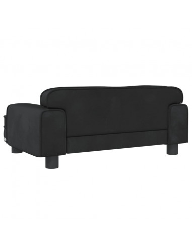 Lettino per Cani Nero 70x45x30 cm in Velluto