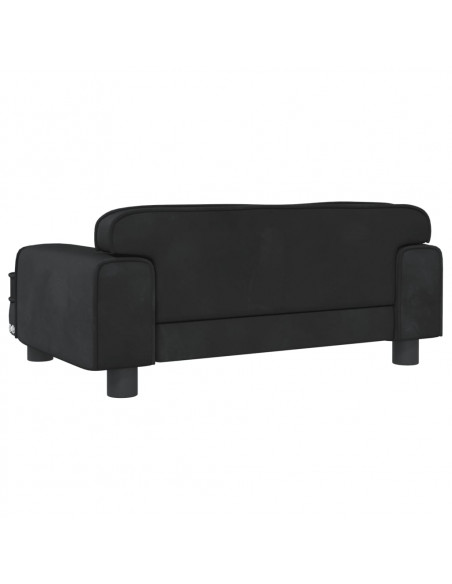 Lettino per Cani Nero 70x45x30 cm in Velluto
