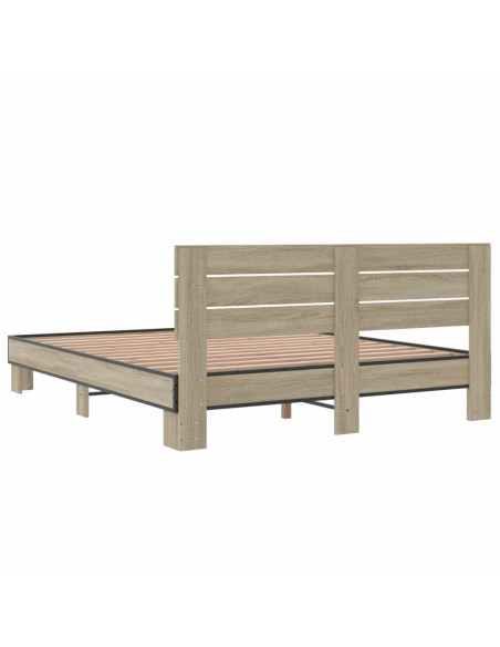 Giroletto Rovere Sonoma 160x200 cm in Legno Multistrato Metallo