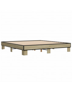 Giroletto Rovere Sonoma 160x200 cm in Legno Multistrato Metallo