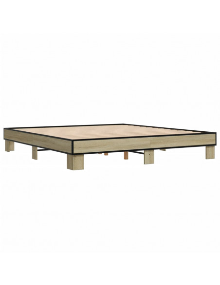 Giroletto Rovere Sonoma 160x200 cm in Legno Multistrato Metallo