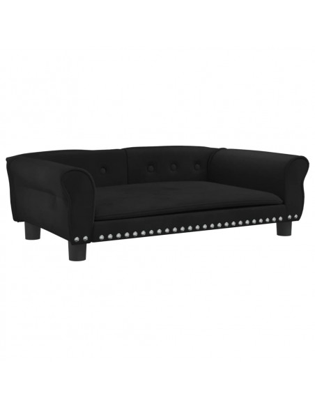 Lettino per Cani Nero 95x55x30 cm in Velluto