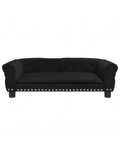 Lettino per Cani Nero 95x55x30 cm in Velluto 2