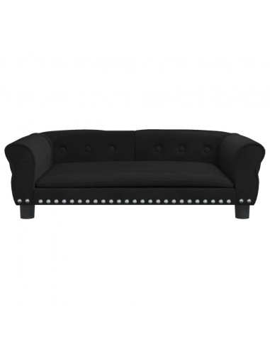 Lettino per Cani Nero 95x55x30 cm in Velluto