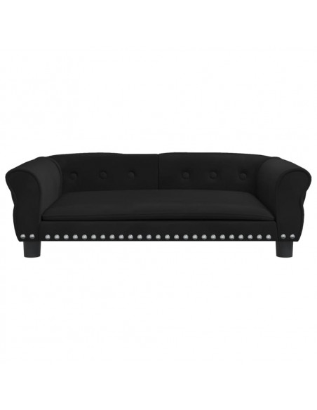 Lettino per Cani Nero 95x55x30 cm in Velluto