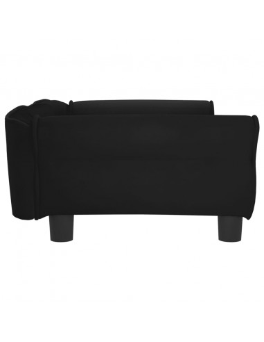 Lettino per Cani Nero 95x55x30 cm in Velluto