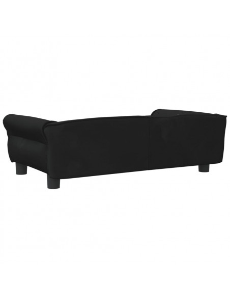 Lettino per Cani Nero 95x55x30 cm in Velluto