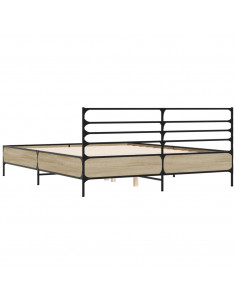 Giroletto Rovere Sonoma 160x200 cm in Legno Multistrato Metallo