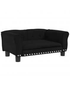 Lettino per Cani Nero 70x45x30 cm in Velluto