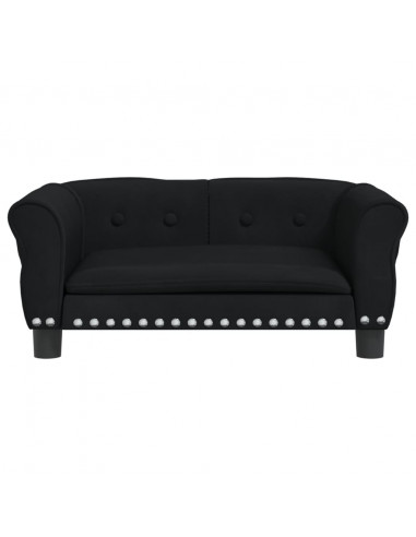 Lettino per Cani Nero 70x45x30 cm in Velluto