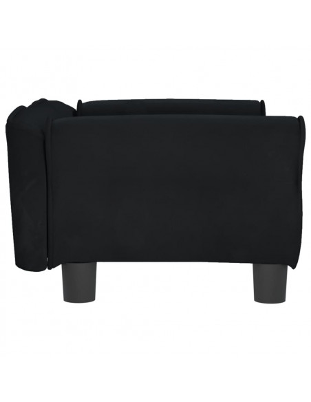 Lettino per Cani Nero 70x45x30 cm in Velluto