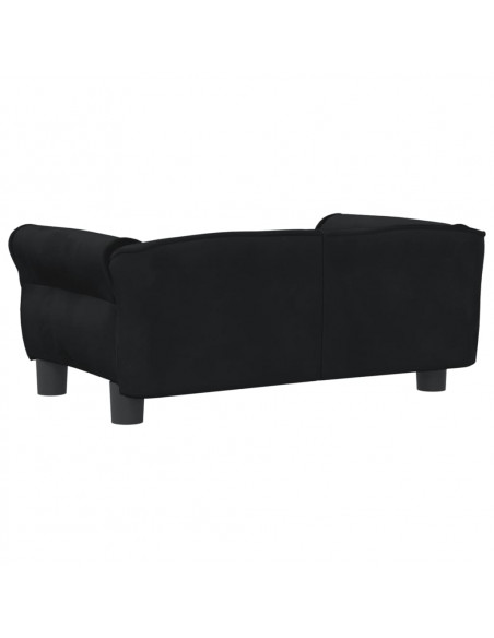 Lettino per Cani Nero 70x45x30 cm in Velluto