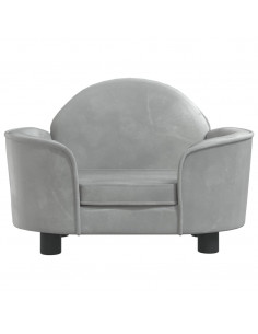 Lettino per Cani Grigio Chiaro 66x40x45 cm in Velluto 2